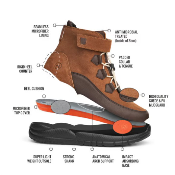 Anodyne No. 89 Women's Trail Hiker-Almond