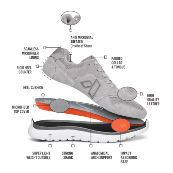 Anodyne No. 50 Men's Sport Trainer-Grey