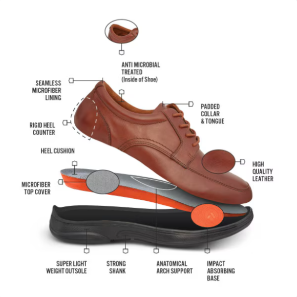 Anodyne No. 12 Men's Casual Oxford-Burnished Brown