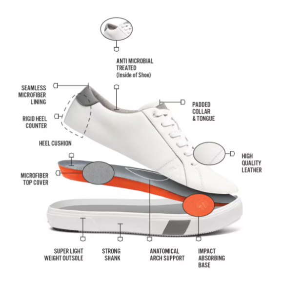 Anodyne No. 27 Women's Casual Sneaker-White