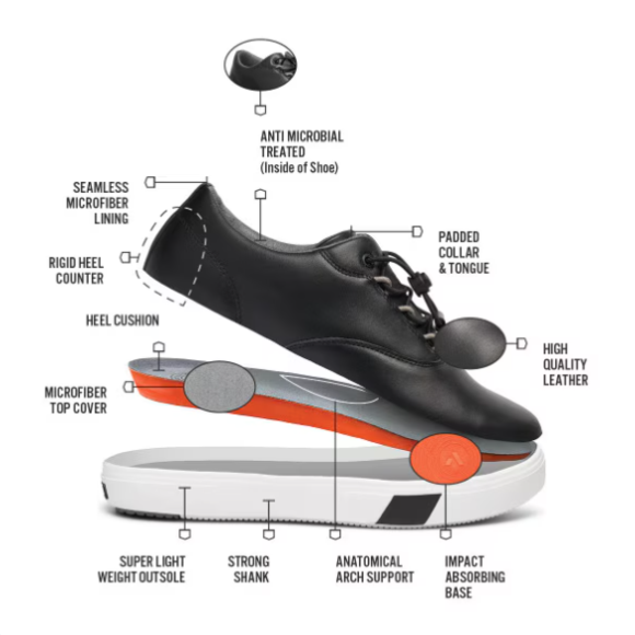 Anodyne No. 93 Women's Casual Sneaker-Black