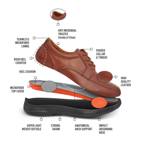 Anodyne No. 12 Men's Casual Oxford-Burnished Brown