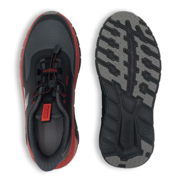 Anodyne No. 22 Men's Sport Runner w/ Heel Assist-Black Red