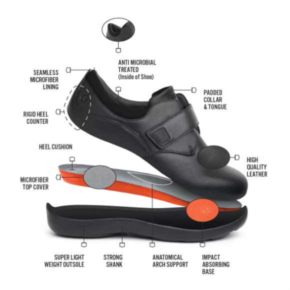 Anodyne No. 81 Women's Casual Double Depth-Black Stretch