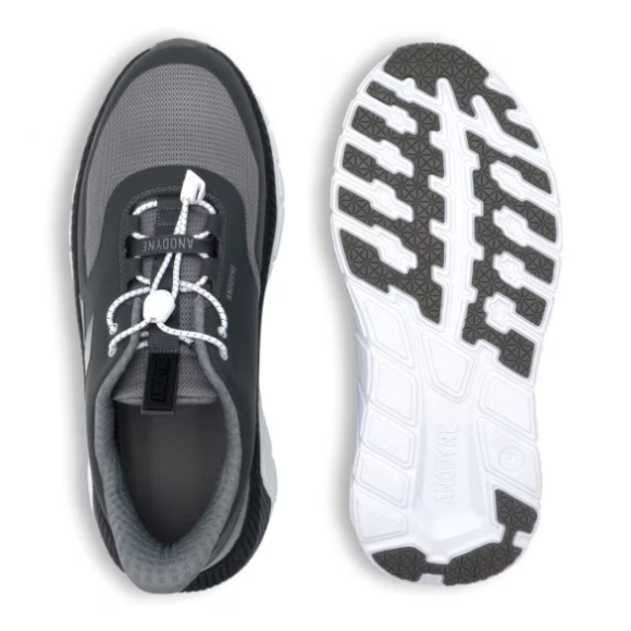 Anodyne No. 22 Men's Sport Runner w/ Heel Assist-Grey Black
